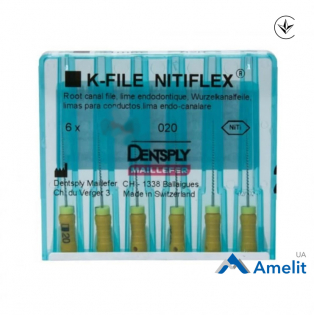 Інструмент ручний K-File Nitiflex №20, 25 мм (Dentsply Sirona), 6 шт./пак